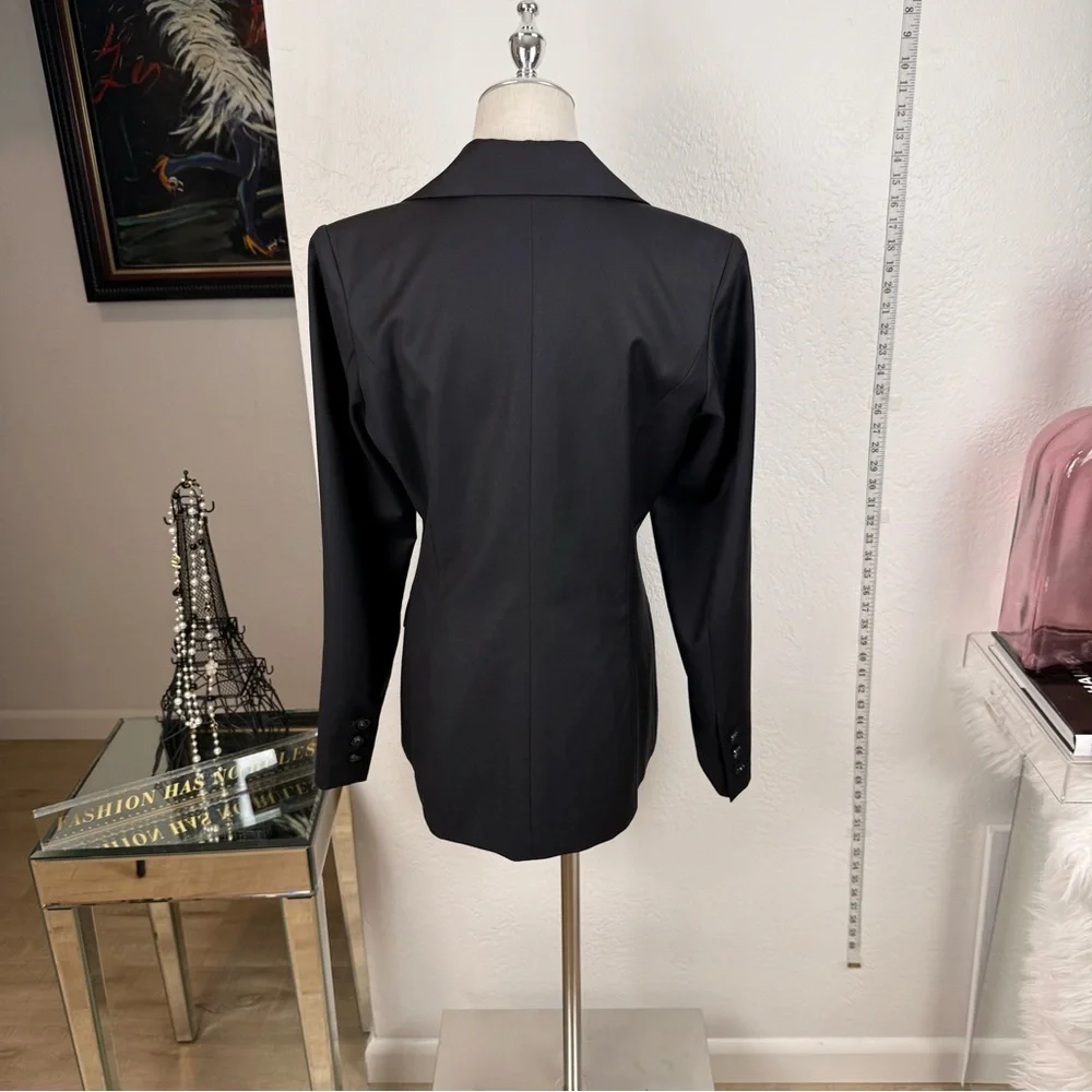 NWOT:Anna Quan Black Sofia 100% Wool Blazer Sz AU 10/‎ US6